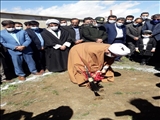 محل احداث مجتمع فرهنگی و هنری بخش لیلان با حضور وزیر فرهنگ ارشاد اسلامی کلنگ زنی شد.